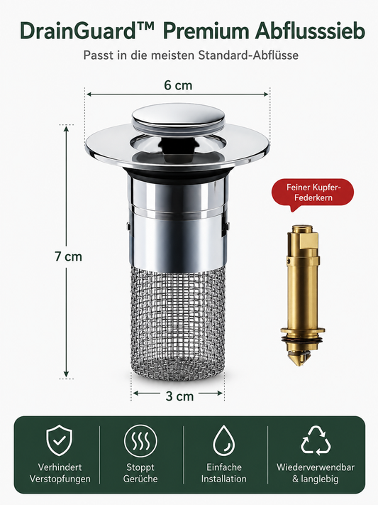 DrainGuard™ Premium Abflusssieb